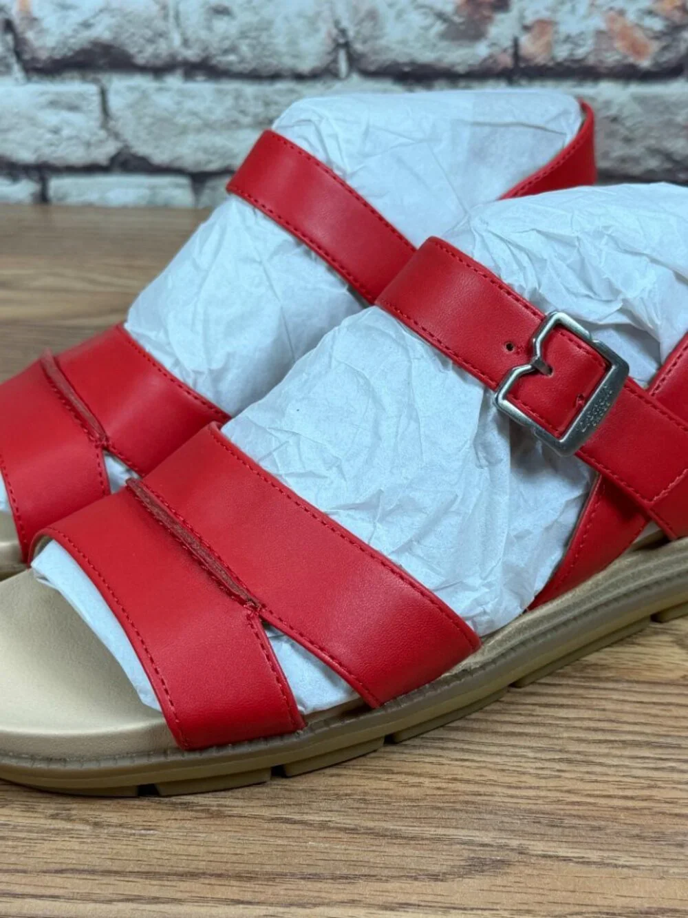 Womens Dr. Scholls Timeless Fun Red Casual Sandals Size 6 M